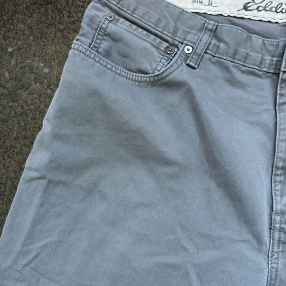 Eddie Bauer Legend Wash Grey Pants Mens Size 37x30 Used Straight Fit - Picture 4 of 13